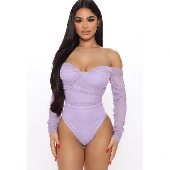 fashion nova bodysuit dress Women's Karlee Backless Tulle Bodysuit in Black Size Medium
